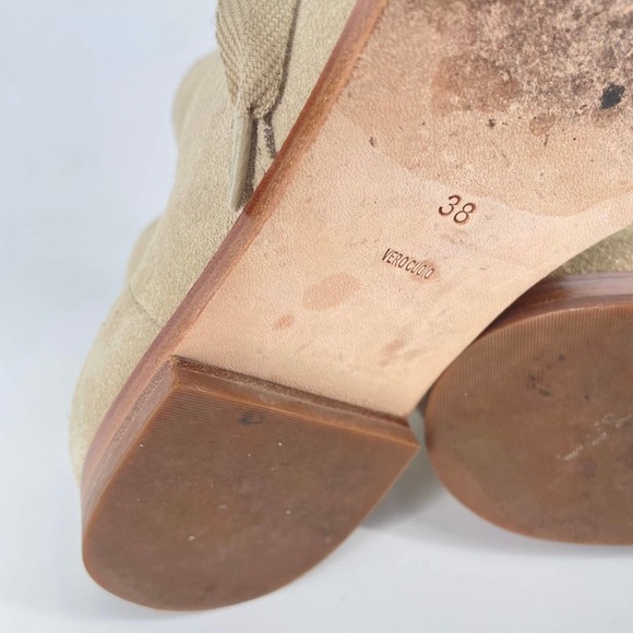 Alexander Wang Tan Suede Lace up Pointed Toe Ankle Booties Women's - Picture 5 of 10